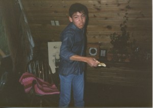 Ivan with improvised weapon, Colorado, Spring 1987.